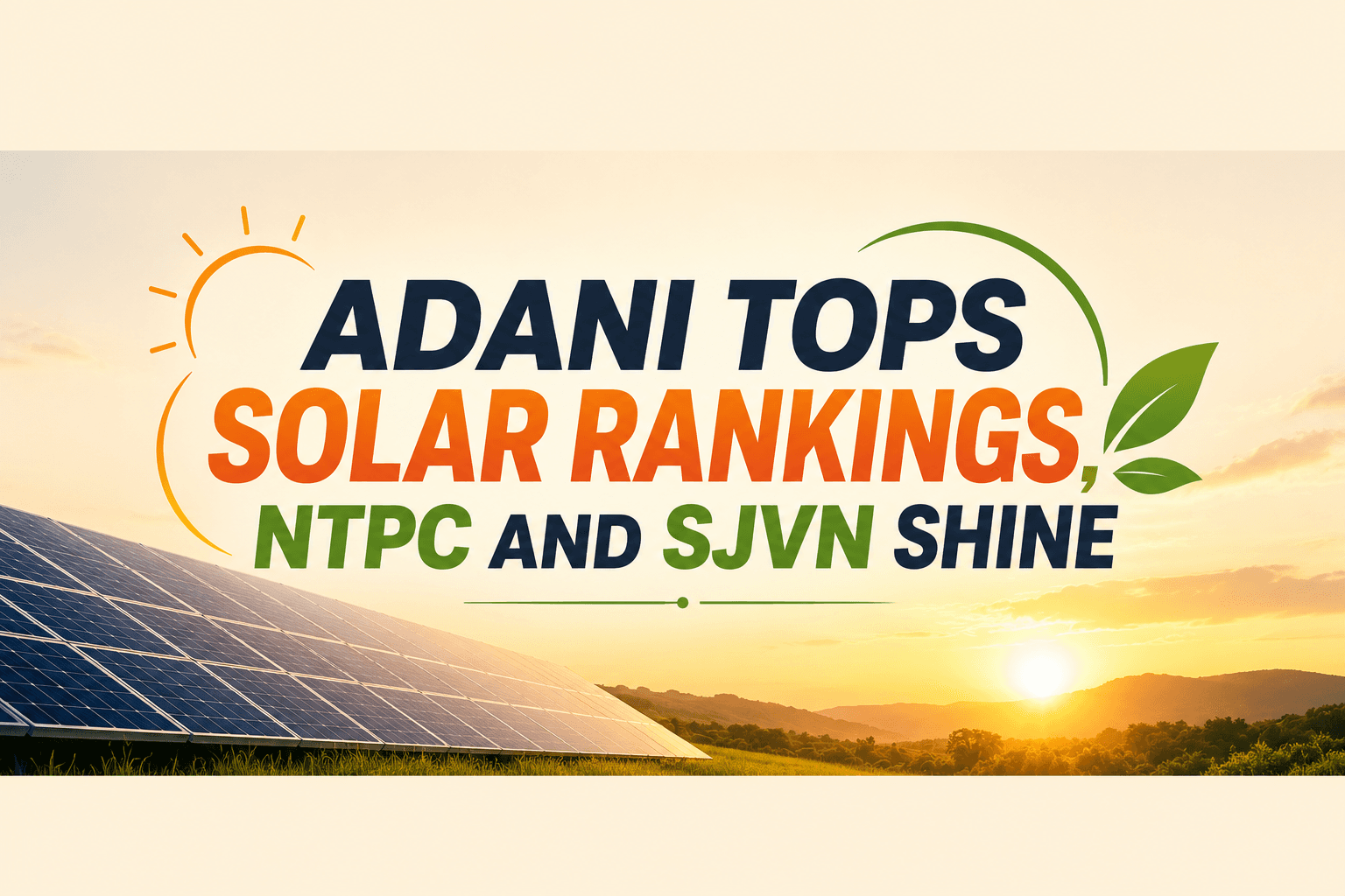 Solar Race: Adani Leads, NTPC & SJVN Follows