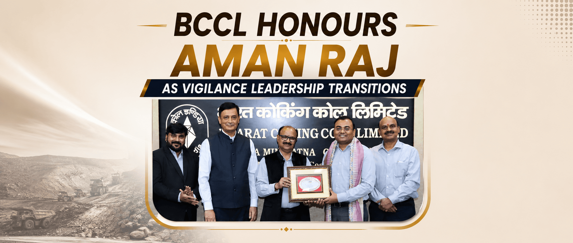 BCCL Chief Vigilance Officer Aman Raj Bids Farewell at Koyla Bhawan Headquarters
